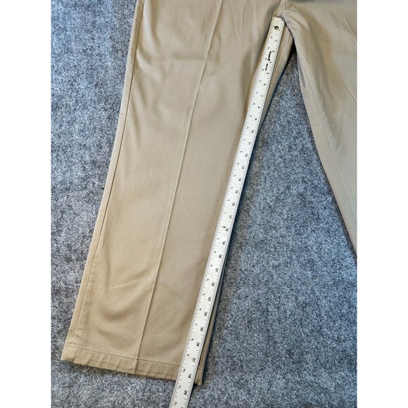 Lee Mens Slacks Size 36x29 XL Tan Custom Fit Dress Pants Office Casual Preppy - Picture 9 of 10
